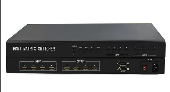 Выход 18 Гбит/с 4 X 4 HDMI матричный коммутатор с разрешением до 4Kx2k 60Hz