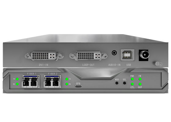 Масштабируемая платформа матрицы Fiber KVM с визуализацией агента и двойным двигателем 4K@60Hz