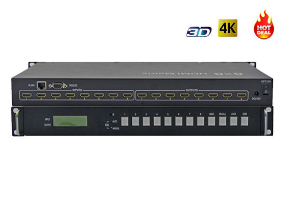 Switcher матрицы инфракрасн HDMI 4Kx2K 8X8 3D видео- с входными сигналами 8x и выходами 8x