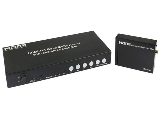 Телезритель квадрацикла наполнителя HDMI 4x1 UTP Multi с командой безшовного переключателя RS232 и инфракрасн