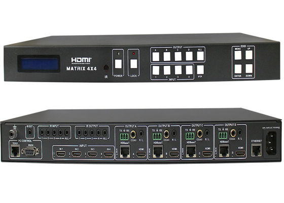 Switcher матрицы HDMI1.4 4X4 HDBaseT с 4Pcs приемники 70M и 100M HDMI HDBaseT