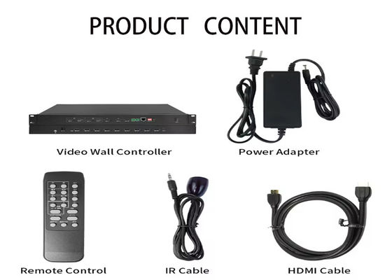 RS232 LAN IR Remote Control LCD Video Wall Controller с выходом HDMI DVI и режимами 2x2 2x3 3x2 4x1 4x2 3x3