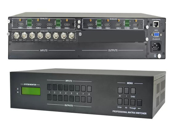 DVI Video Matrix Switcher с 4 входами и 4 выходами, управляемыми передней панелью