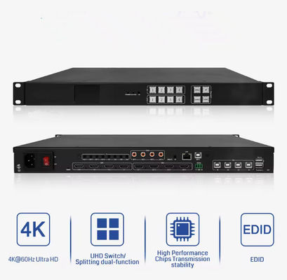 4K видеопроцессор Поддержка 1X4 4X1 светодиодный экран с сцеплением и разделением функции видеостенной процессор