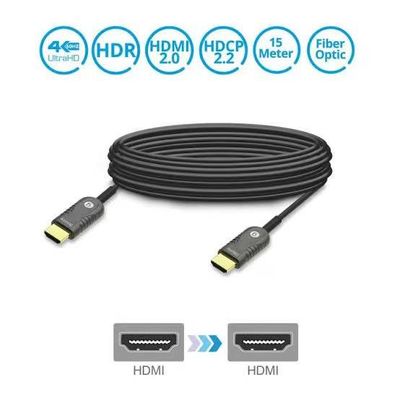"Высокоскоростной HDMI 2.0 волоконно-оптический кабель - 4K@60Hz, 18GbpsУльтра HD поддержка