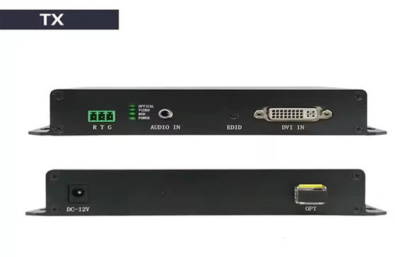 20 км DVI Fiber Extender 1080p@60Hz HDMI 1.3 и 3.5 мм поддержка аудио