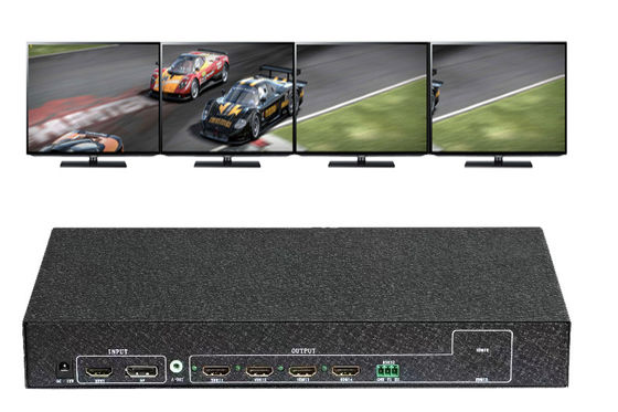 Контроллер стены видео 4K 1 в 4   1x4 HDMI Splitter для многоэкранного дисплея