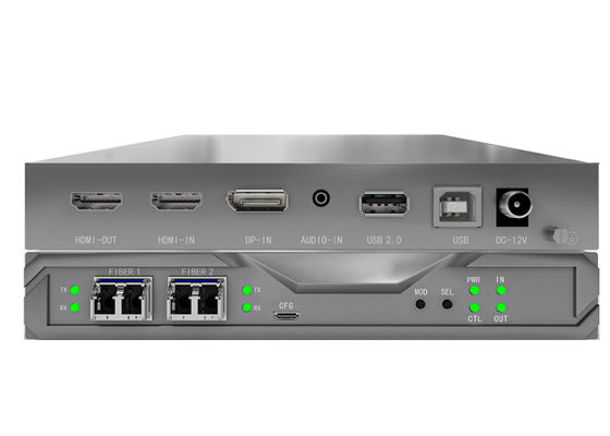 Волоконный узел матрицы KVM с интегрированными картами SFP I / O и 4K 4:44 Поддержка управления видеостенами