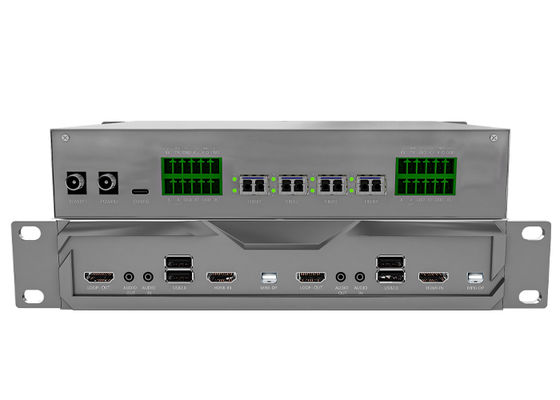 Высокая плотность 4K60 визуальных агентов отображения готовых KVM через волокно передатчик приемник узла для волокна KVM матрицы