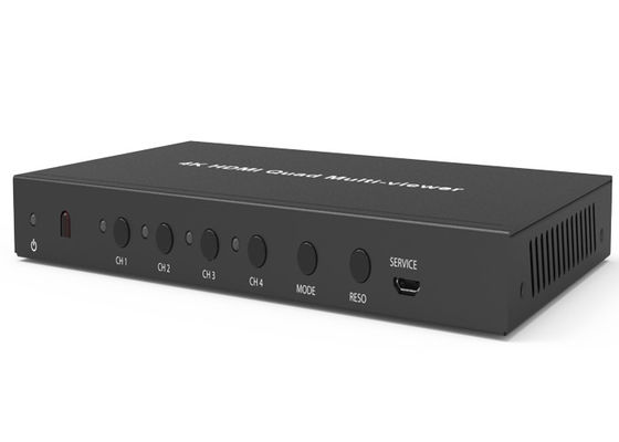 Черный квадрацикл HDMI Multiviewer HDCP 1,4 4K 4×1 с 4 входным сигналом x HDMI и 1 выходом x HDMI