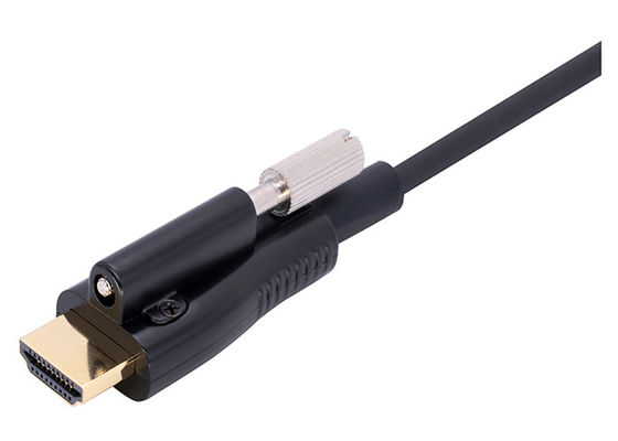 Кабель оптического волокна EMI RFI HDMI со скоростью поддержки 18G винта супер