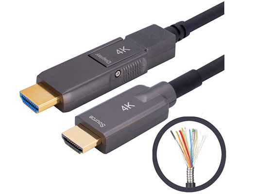 Armored конструкция нержавеющей стали оптического кабеля 200CU HDMI 2,0