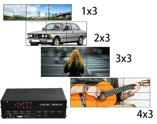 1 в 8 выходах/1 в 9 из регулятора стены ТВ HDMI 3x3 LCD видео- с 9 экранами
