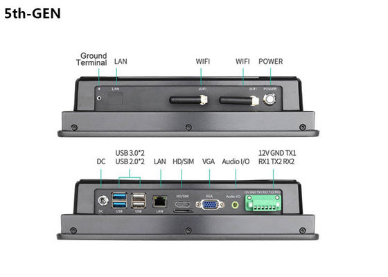 Компьютер сенсорного экрана RoHS Windows 10 Fanless промышленный