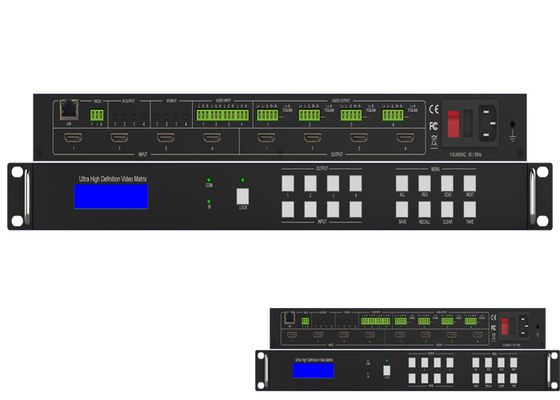 Безшовный Switcher 4K 60Hz 18Gbps 4x4 матрицы инфракрасн аудио UHD HDMI 2,0