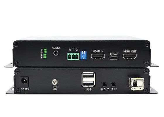 HDMI 4K оптический расширитель 60Hz через волокно 10 км передача питания DC 12V / 1A