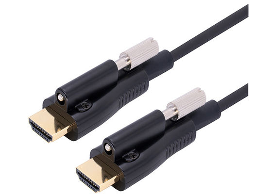 Кабель оптического волокна EMI RFI HDMI со скоростью поддержки 18G винта супер